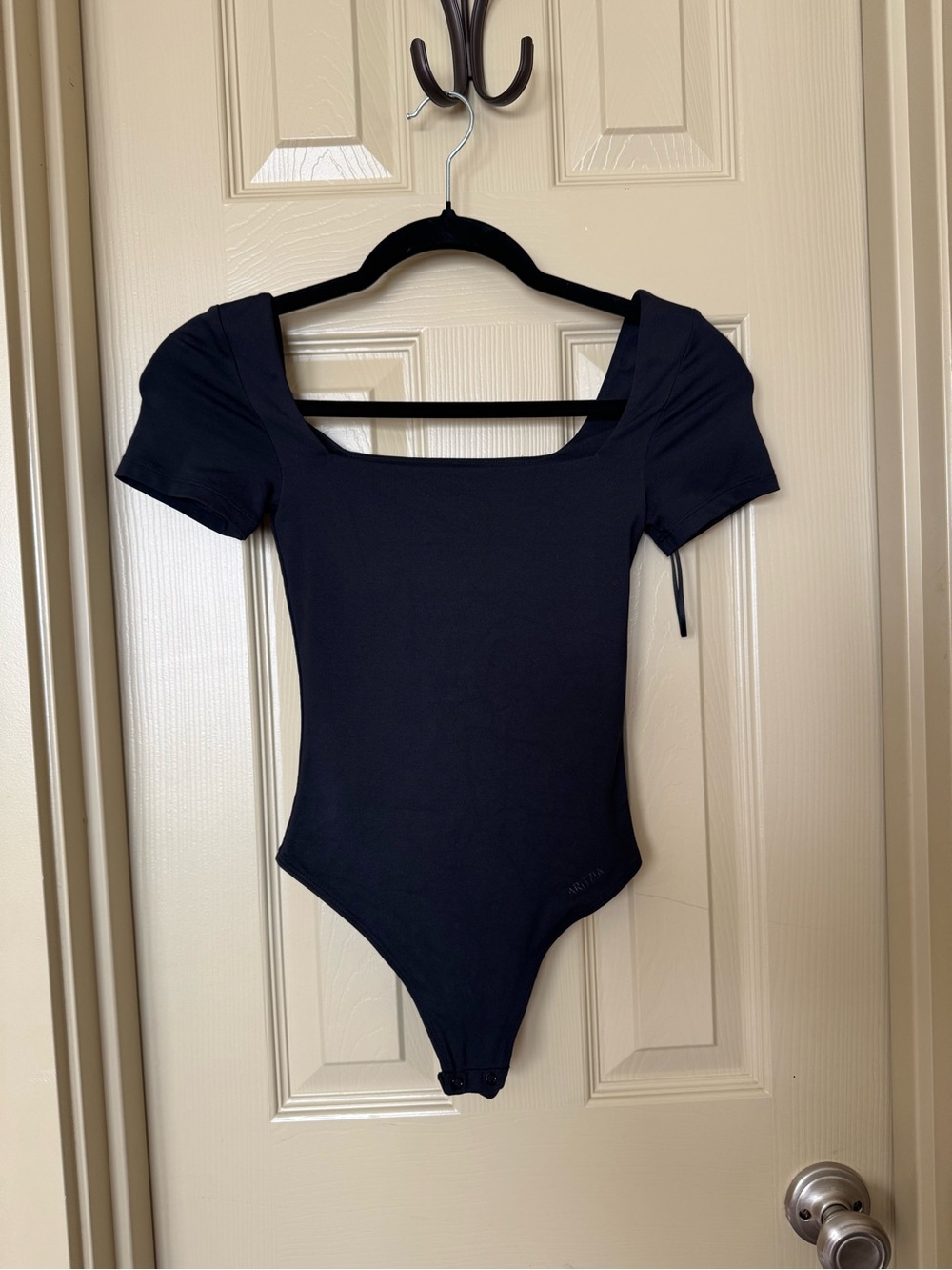 Aritzia Contour Black One-Piece Bodysuit - Classic Square Neck XXS